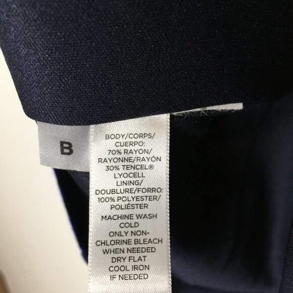 Ann Taylor LOFT Patterned Blue Dress - Picture 6 of 8